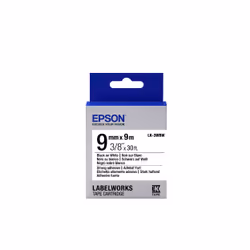 Epson LK-3WBW - Adhésif Fort - Noir sur Blanc - 9mmx9m, Noir sur blanc, Japon, Epson LabelWorks, 9 mm, 9 m, 1 pièce(s)