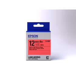 Epson LK-4RBP - Couleur Pastel - Noir sur Rouge - 12mmx9m - Vue supplémentaire 2
