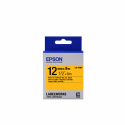 Epson LK-4YBP - Couleur Pastel - Noir sur Jaune - 12mmx9m, Noir sur jaune, Japon, 1,2 cm, 9 m, 1 pièce(s), 25 mm