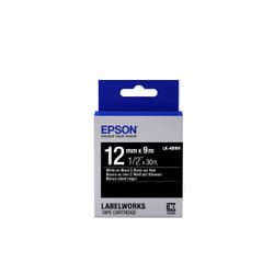 Epson LK-4BWV - Brillant - Blanc sur Noir - 12mmx9m