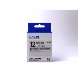 Epson LK-4SBE - Mat - Noir sur Argent Mat - 12mmx9m