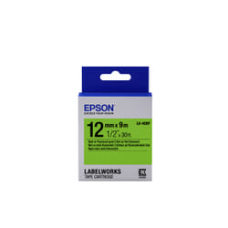 Epson LK-4GBF - Fluorescent - Noir sur Vert - 12mmx9m