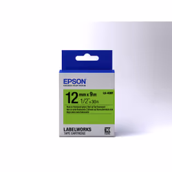 Epson LK-4GBF - Fluorescent - Noir sur Vert - 12mmx9m