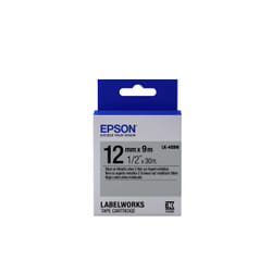 Epson LK-4SBM - Métallisé - Noir sur Argent - 12mmx9m