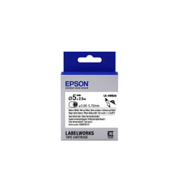 Epson LK-4WBA5 - Thermorétrécissant (HST) - Noir sur Blanc - Diam. 5mmx2.5m