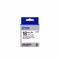 Epson LK-5WBN - Standard - Noir sur Blanc - 18mmx9m, Noir sur blanc, Japon, LabelWorks LW-1000P LabelWorks LW-400 LabelWorks  ...