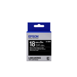 Epson LK-5BWV - Brillant - Blanc sur Noir - 18mmx9m