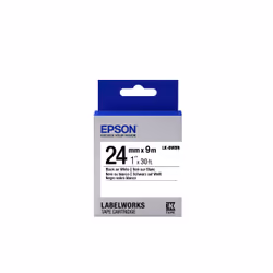 Epson LK-6WBN - Standard - Noir sur Blanc - 24mmx9m, Noir sur blanc, Japon, LabelWorks LW-1000P LabelWorks LW-600P LabelWorks ...