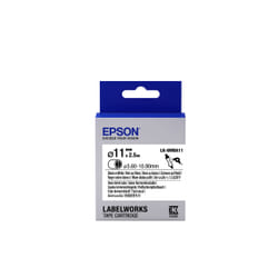 Epson LK-6WBA11 - Thermorétrécissant (HST) - Noir sur Blanc - Diam. 11mmx2.5m