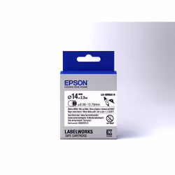 Epson LK-6WBA14 - Thermorétrécissant (HST) - Noir sur Blanc - Diam. 14mmx2.5m