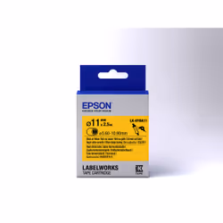 Epson LK-6YBA11 - Thermorétrécissant (HST) - Noir sur Jaune - Diam. 11mmx2.5m