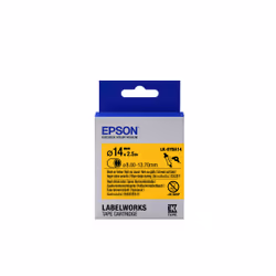 Epson LK-6YBA14 - Thermorétrécissant (HST) - Noir sur Jaune - Diam. 14mmx2.5m, Noir sur jaune, Japon, 1,4 cm, LabelWorks LW-1 ...