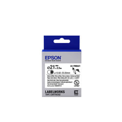 Epson LK-7WBA21 - Thermorétrécissant (HST) - Noir sur Blanc - Diam. 21 mmx2.5m
