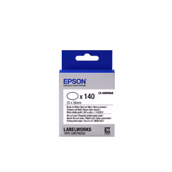 Epson LK-8WBWAB - Etiquettes prédécoupées Ovales - Noir sur Blanc - 25 x 38 mm (140 étiquettes), Noir sur blanc, 140 pièce(s) ...
