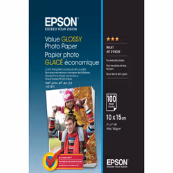 Epson Value Glossy Photo Paper - 10x15cm - 100 Feuilles, Gloss, 183 g/m², 10x15 cm, Office printing, calendrier, Photo collag ...