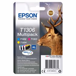 Epson Stag Multipack "Cerf" (T1306) - Encre DURABrite Ultra C, M, J (XL), Encre à pigments, 10,1 ml, 1 pièce(s), Multi pack