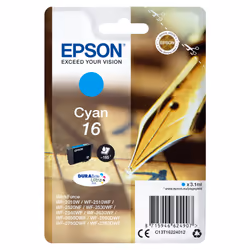 Epson Pen and crossword Cartouche "Stylo à plume" 16 - Encre DURABrite Ultra C, Rendement standard, 3,1 ml, 165 pages, 1 pièc ...