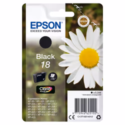 Epson Daisy Cartouche "Pâquerette" 18 - Encre Claria Home N, Rendement standard, Encre à pigments, 5,2 ml, 175 pages, 1 pièce ...