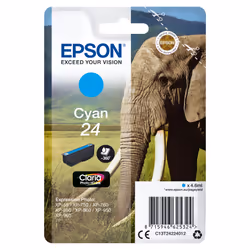 Epson Elephant Cartouche "Eléphant" - Encre Claria Photo HD C, 4,6 ml, 360 pages, 1 pièce(s)