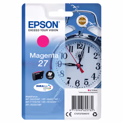 Epson Alarm clock Cartouche "Réveil" 27 - Encre DURABrite Ultra M, Encre à pigments, 3,6 ml, 300 pages, 1 pièce(s)