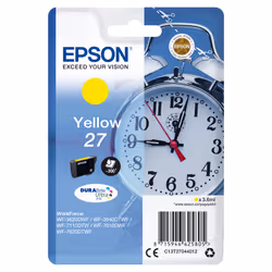 Epson Alarm clock Cartouche "Réveil" 27 - Encre DURABrite Ultra J, Rendement standard, Encre à pigments, 3,6 ml, 300 pages, 1 ...