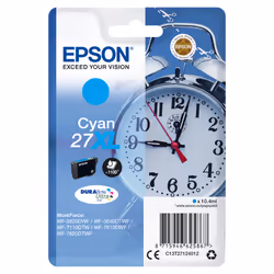 Epson Alarm clock Cartouche "Réveil" 27XL - Encre DURABrite Ultra C, Rendement élevé (XL), 10,4 ml, 1100 pages, 1 pièce(s)