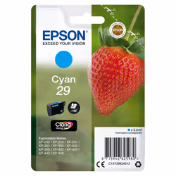 Epson Strawberry Cartouche "Fraise" 29 - Encre Claria Home C, Rendement standard, 3,2 ml, 180 pages, 1 pièce(s)