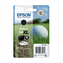 Epson Golf ball Singlepack Black 34XL DURABrite Ultra Ink, Rendement élevé (XL), Encre à pigments, 16,3 ml, 1100 pages, 1 piè ...