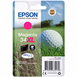 Epson Golf ball Singlepack Magenta 34XL DURABrite Ultra Ink, Rendement élevé (XL), Encre à pigments, 10,8 ml, 950 pages, 1 pi ...
