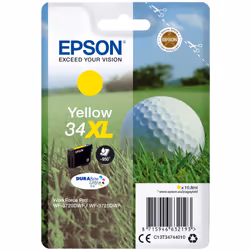 Epson Golf ball Singlepack Yellow 34XL DURABrite Ultra Ink, Rendement élevé (XL), Encre à pigments, 10,8 ml, 950 pages, 1 piè ...