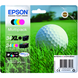 Epson Golf ball C13T34794010, Rendement élevé (XL), Encre à pigments, 16,3 ml, 12,6 ml, 1 pièce(s), Multi pack