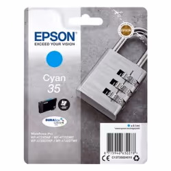 Epson Padlock Singlepack Cyan 35 DURABrite Ultra Ink, Rendement standard, 9,1 ml, 650 pages, 1 pièce(s)