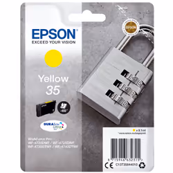 Epson Padlock Singlepack Yellow 35 DURABrite Ultra Ink, Rendement standard, Encre à pigments, 9,1 ml, 650 pages, 1 pièce(s)