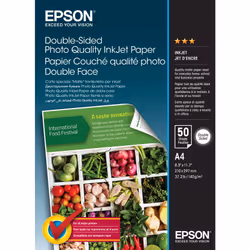 Epson Double-Sided Photo Quality Inkjet Paper - A4 - 50 Sheets, Impression à jet d'encre, A4 (210x297 mm), Mat, 50 feuilles,  ...