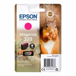 Epson Squirrel Singlepack Magenta 378 Claria Photo HD Ink, Rendement standard, Encre à pigments, 4,1 ml, 360 pages, 1 pièce(s ...