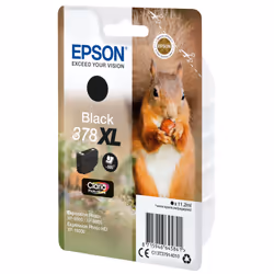 Epson Squirrel Singlepack Black 378XL Claria Photo HD Ink