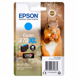 Epson Squirrel Singlepack Cyan 378XL Claria Photo HD Ink, Rendement élevé (XL), 9,3 ml, 830 pages, 1 pièce(s)