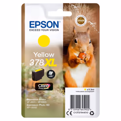 Epson Squirrel Singlepack Yellow 378XL Claria Photo HD Ink, Rendement élevé (XL), Encre à pigments, 9,3 ml, 830 pages, 1 pièc ...
