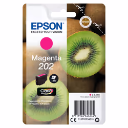 Epson Kiwi Singlepack Magenta 202 Claria Premium Ink, Rendement standard, Encre à pigments, 4,1 ml, 300 pages, 1 pièce(s)