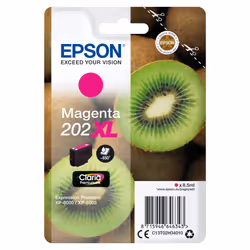 Epson Kiwi Singlepack Magenta 202XL Claria Premium Ink, Rendement élevé (XL), Encre à pigments, 8,5 ml, 650 pages, 1 pièce(s)