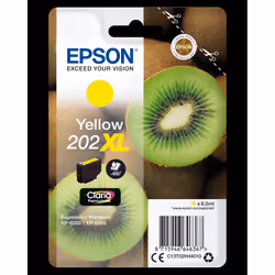 Epson Kiwi Singlepack Yellow 202XL Claria Premium Ink, Rendement élevé (XL), Encre à pigments, 8,5 ml, 650 pages, 1 pièce(s)