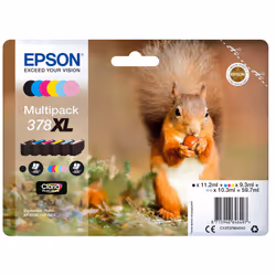 Epson Squirrel Multipack 6-colours 378XL Claria Photo HD Ink, Rendement élevé (XL), 11,2 ml, 9,3 ml, 1 pièce(s), Multi pack