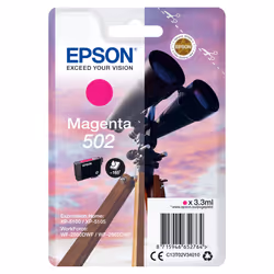 Epson Singlepack Magenta 502 Ink, Rendement standard, Encre à pigments, 3,3 ml, 165 pages, 1 pièce(s)