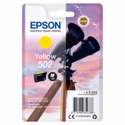 Epson Singlepack Yellow 502 Ink, Rendement standard, Encre à pigments, 3,3 ml, 165 pages, 1 pièce(s)