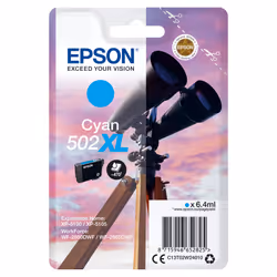 Epson Singlepack Cyan 502XL Ink, Rendement élevé (XL), 6,4 ml, 470 pages, 1 pièce(s)