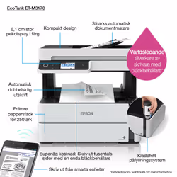 Epson EcoTank M3170 Jet d'encre A4 1200 x 2400 DPI 39 ppm Wifi