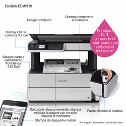 Epson EcoTank M2170 Jet d'encre A4 1200 x 2400 DPI 39 ppm Wifi - Vue supplémentaire 12