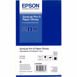 Epson SureLab Pro-S Paper Glossy BP 6x65 2 rolls, Gloss, 252 g/m², Blanc, Polyester, 252 µm, SureLab D3000 DR, SureLab D3000  ...