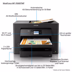 Epson WorkForce WF-7830DTWF - Vue supplémentaire 4