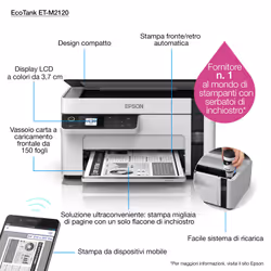 Epson EcoTank M2120 Jet d'encre A4 1440 x 720 DPI 32 ppm Wifi - Vue supplémentaire 37